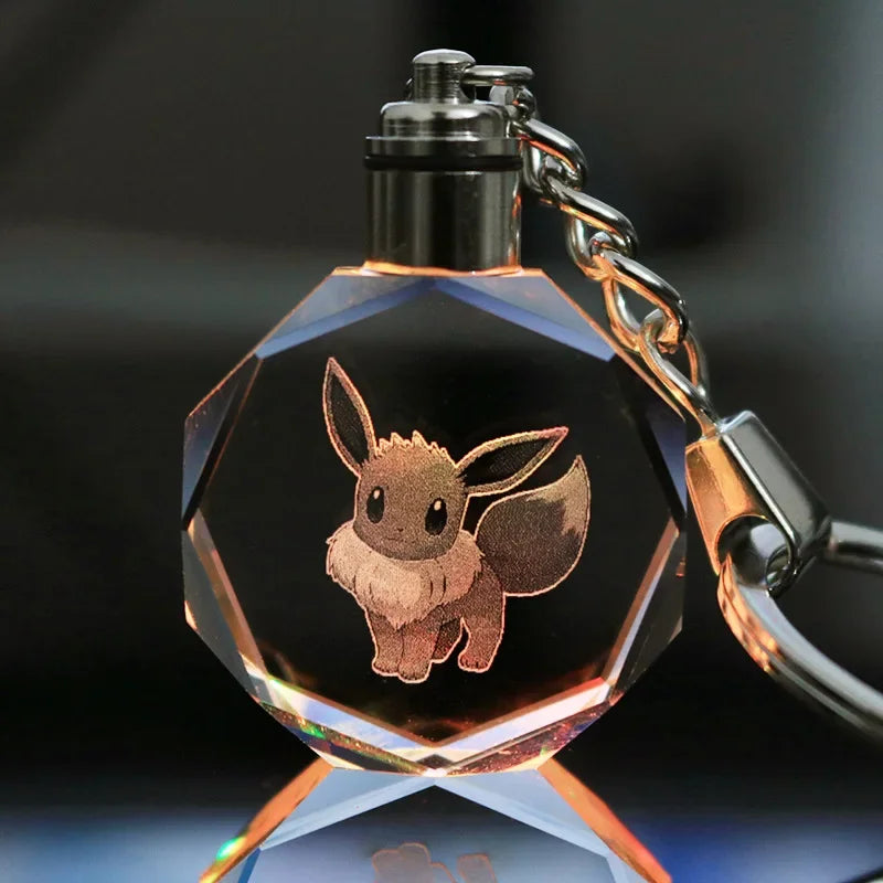 Llavero Pokémon de cristal con luz