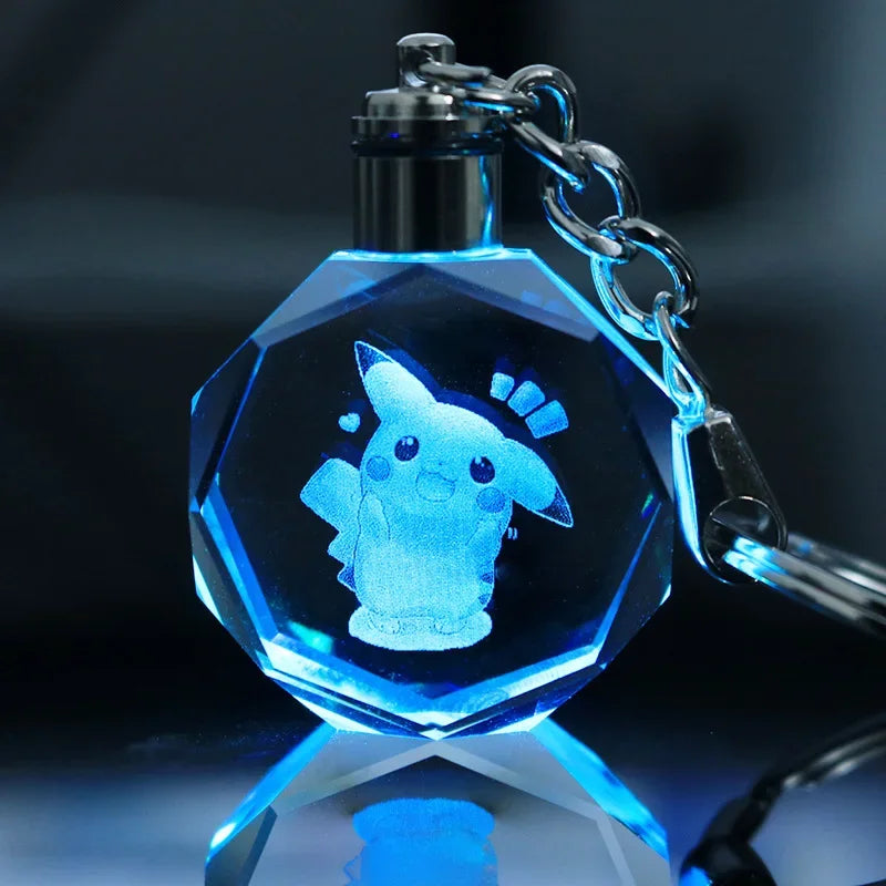 Llavero Pokémon de cristal con luz