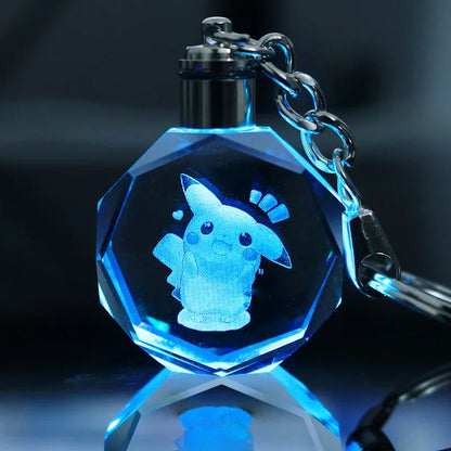 Llavero Pokémon de cristal con luz