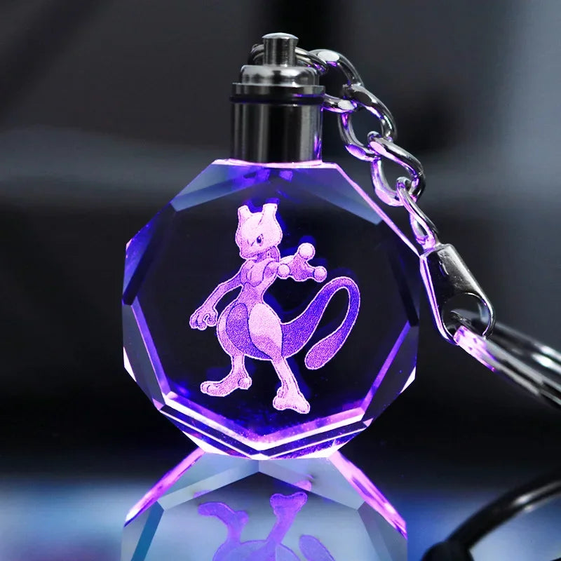 Llavero Pokémon de cristal con luz