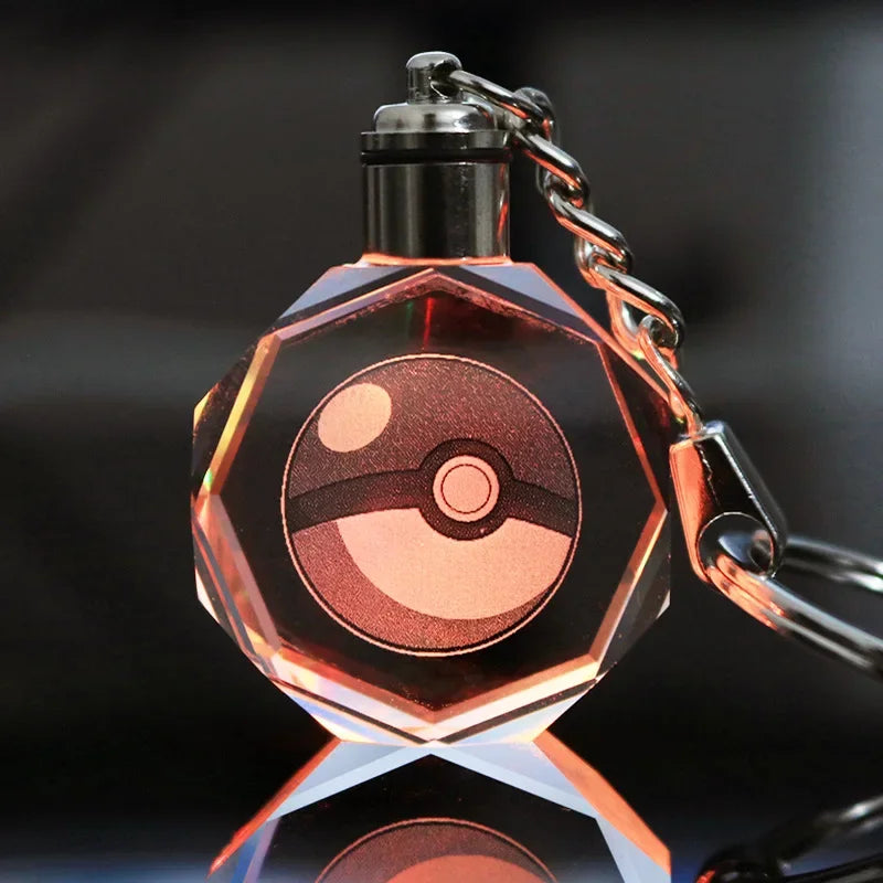 Llavero Pokémon de cristal con luz