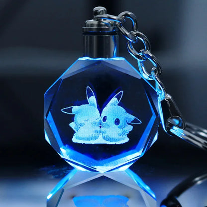 Llavero Pokémon de cristal con luz
