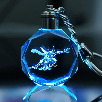 Llavero Pokémon de cristal con luz