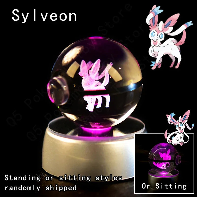 3D Pokemon Crystal Ball 7CM//5CM