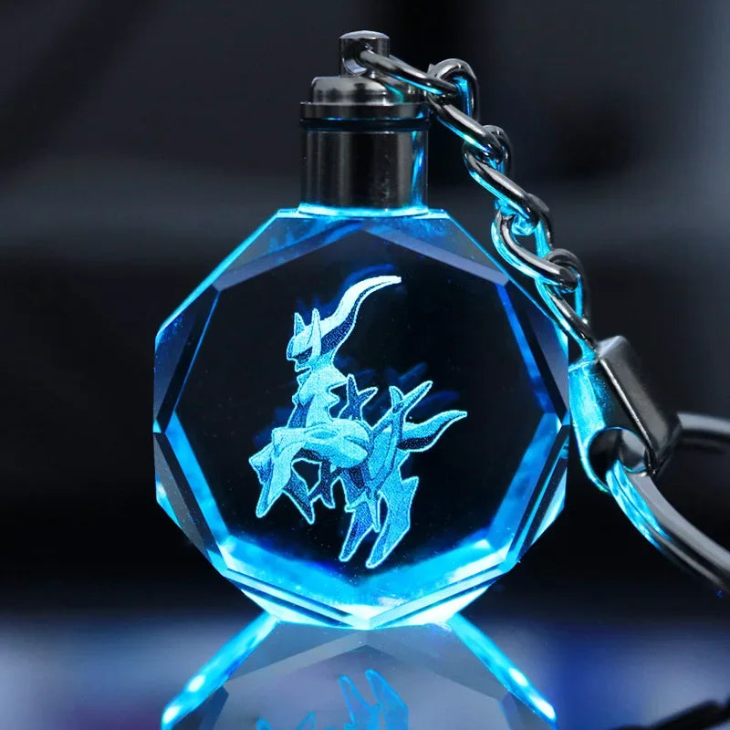 Llavero Pokémon de cristal con luz