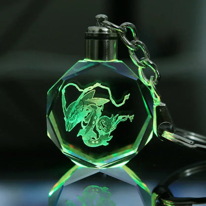 Llavero Pokémon de cristal con luz