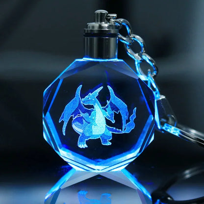 Llavero Pokémon de cristal con luz