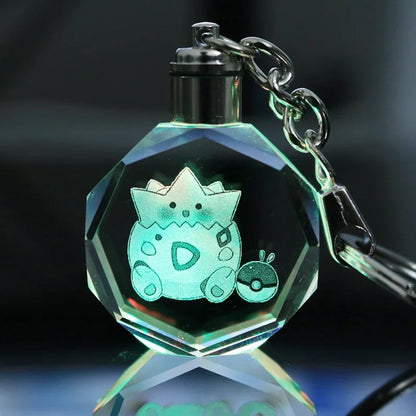 Llavero Pokémon de cristal con luz
