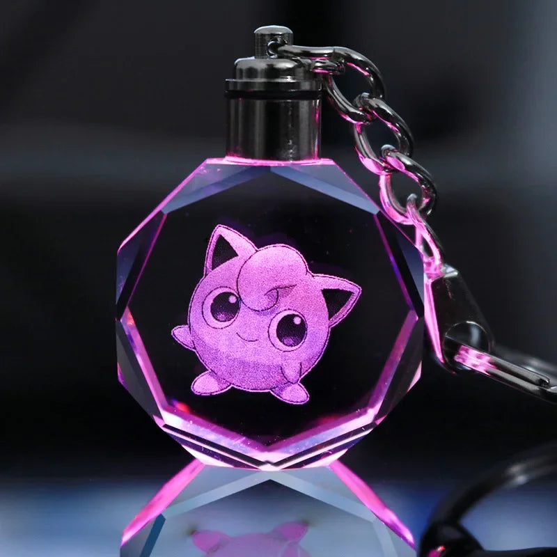 Llavero Pokémon de cristal con luz