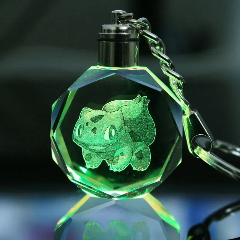 Llavero Pokémon de cristal con luz