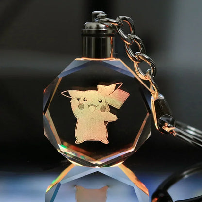 Llavero Pokémon de cristal con luz