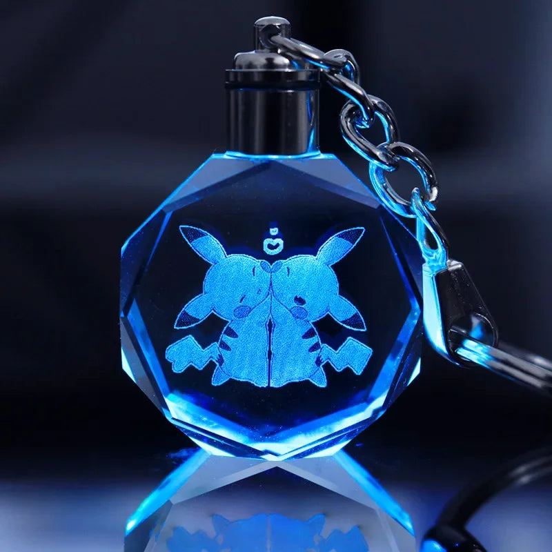 Llavero Pokémon de cristal con luz