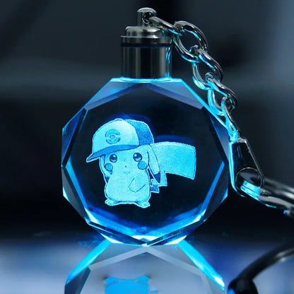 Llavero Pokémon de cristal con luz